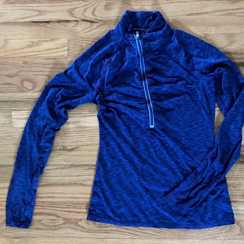 Athleta Fast Track Half Zip Pullover Blue Small - Picture 6 of 7